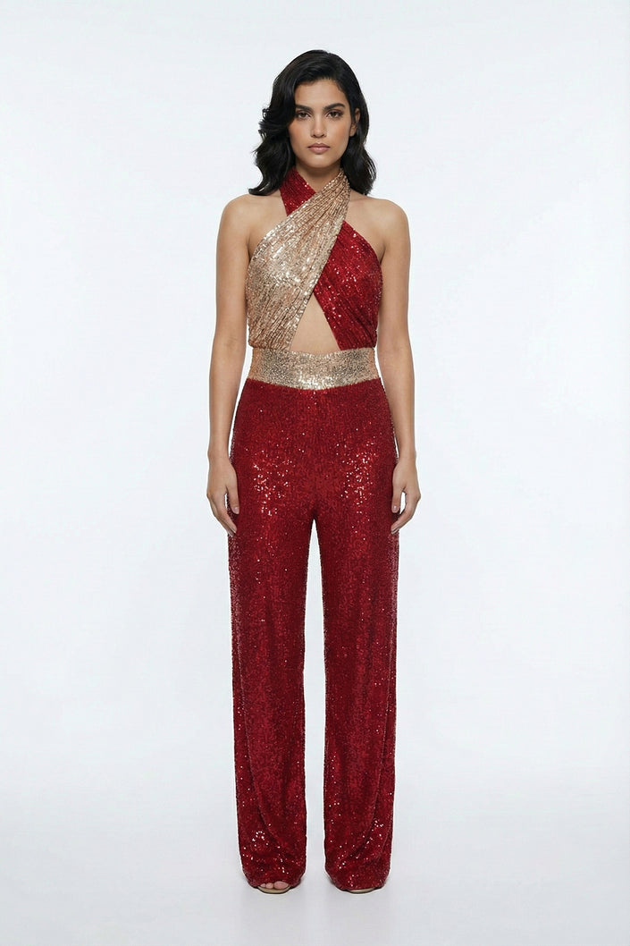 Nova Jumpsuit - Cherry